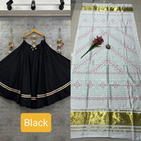 semi goji silk bandhani Khadi print duptta