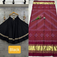 semi goji silk bandhani Khadi print duptta