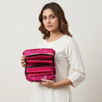 Handmade 4-Pockets Cotton Jewelry Bag