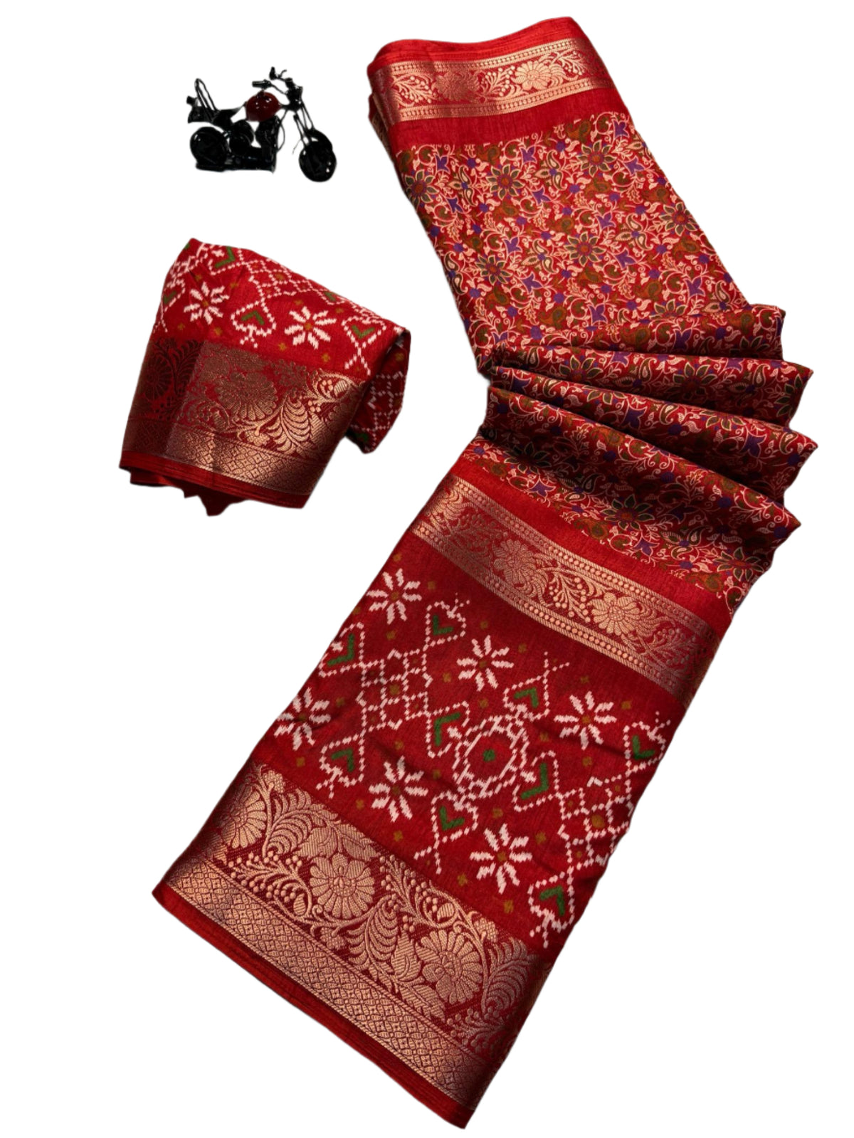 PURE DOLA SILK WITH JACQUARD PATTU BORDER