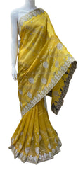 SOFT FABRIC SAREE WITH EMBROIDERY WORK WITH ORIGINAL ZARI