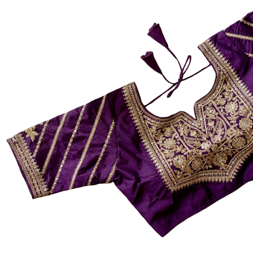 BLUBBERY SILK BLOUSE
