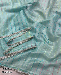 JUTE ORGANZA WITH SEQUENCE WORK SAREE