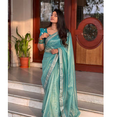 PURE SOFT TISSUE ZARI SAREE