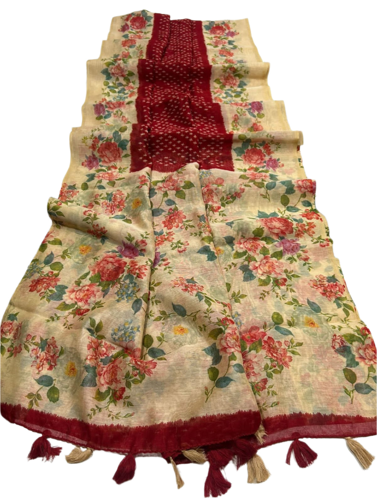 LINEN DIGITAL PRINT SAREE