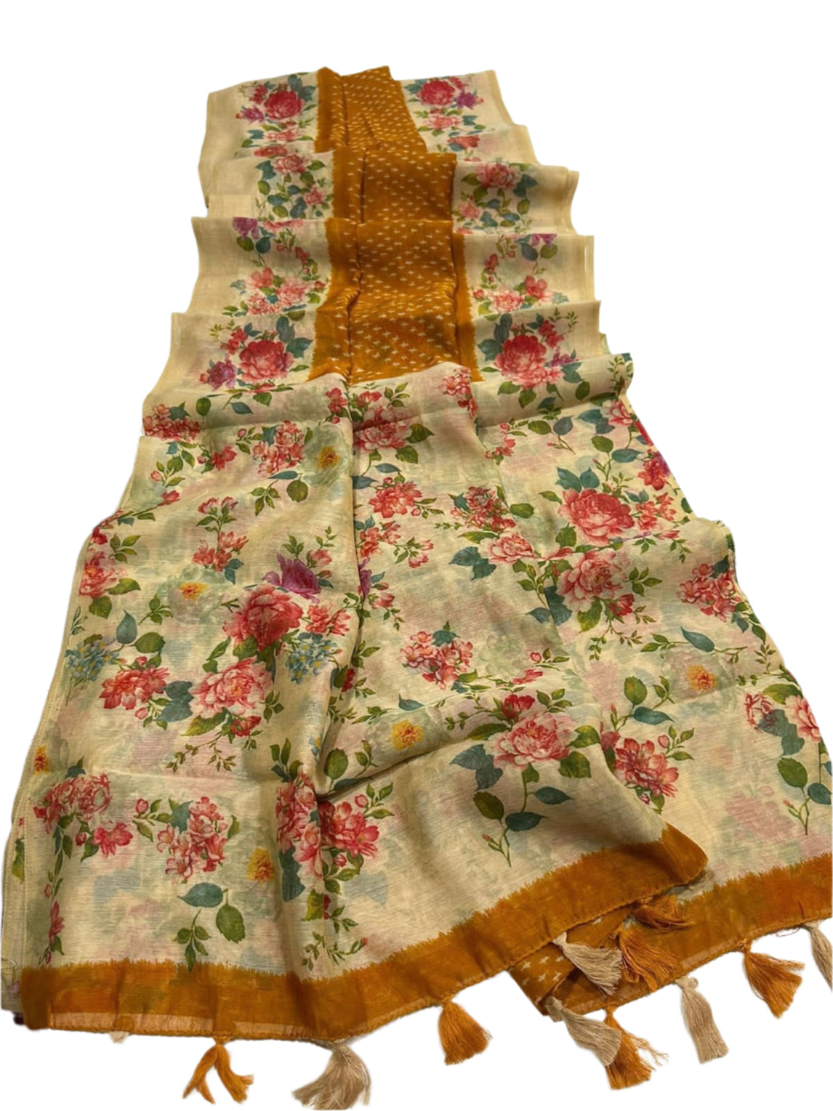 LINEN DIGITAL PRINT SAREE