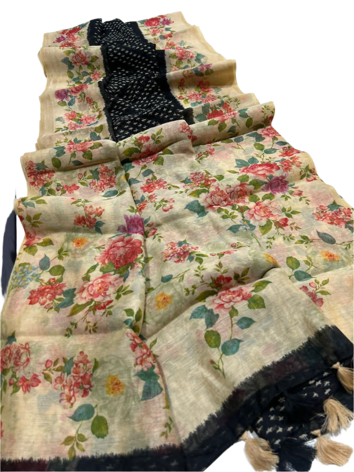 LINEN DIGITAL PRINT SAREE