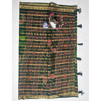 Green Aura Traditional Cotton Saree.