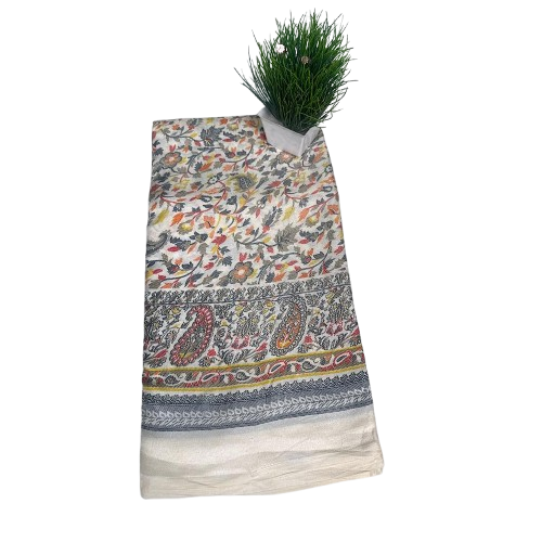 Paisley Meadow Soft Cotton Mul Saree