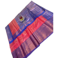 Purple Kanjeevaram Semi Pattu Silk Saree
