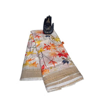 Autumn Leaf Digital Print Saree