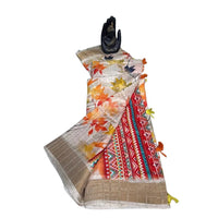 Autumn Leaf Digital Print Saree