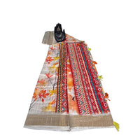 Autumn Leaf Digital Print Saree
