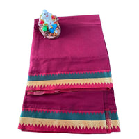 Megha Gulabi Zig-zag Saree