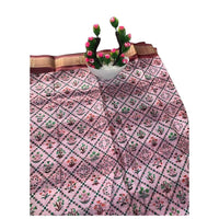 Floral Printed Muga Silk Saree