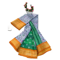 Floral Printed Muga Silk Saree