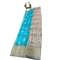 Floral Printed Muga Silk Saree