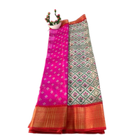Floral Printed Muga Silk Saree