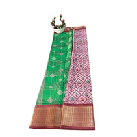 Floral Printed Muga Silk Saree