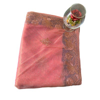 Vintage Rust Tie-Dye Pure Chiffon