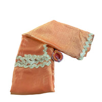 Peach Aura Lace Saree.