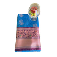 Emerald Green Banarasi Soft Silk Saree