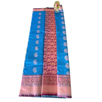 Emerald Green Banarasi Soft Silk Saree