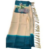 Pure Dupion Raw Silk Ombre Saree