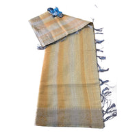 Chanderi Silk Saree with Zari Stripes.