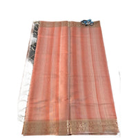 Chanderi Silk Saree with Zari Stripes.