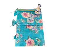 Digital Floral Printed Linen Cotton Saree