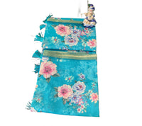 Digital Floral Printed Linen Cotton Saree