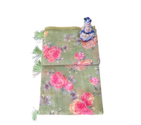 Digital Floral Printed Linen Cotton Saree