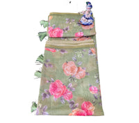 Digital Floral Printed Linen Cotton Saree