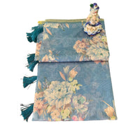 Digital Floral Printed Linen Cotton Saree
