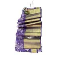 Hand Block Printed Chanderi Silk Saree