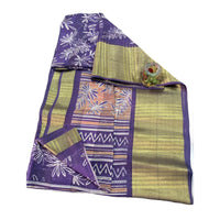 Hand Block Printed Chanderi Silk Saree