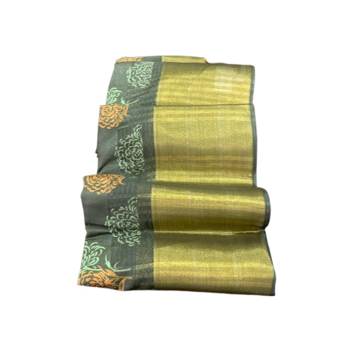 Hand Block Printed Chanderi Silk Saree