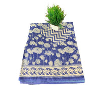 Hand Block Printed Cotton Mulmul Saree