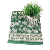 Hand Block Printed Cotton Mulmul Saree