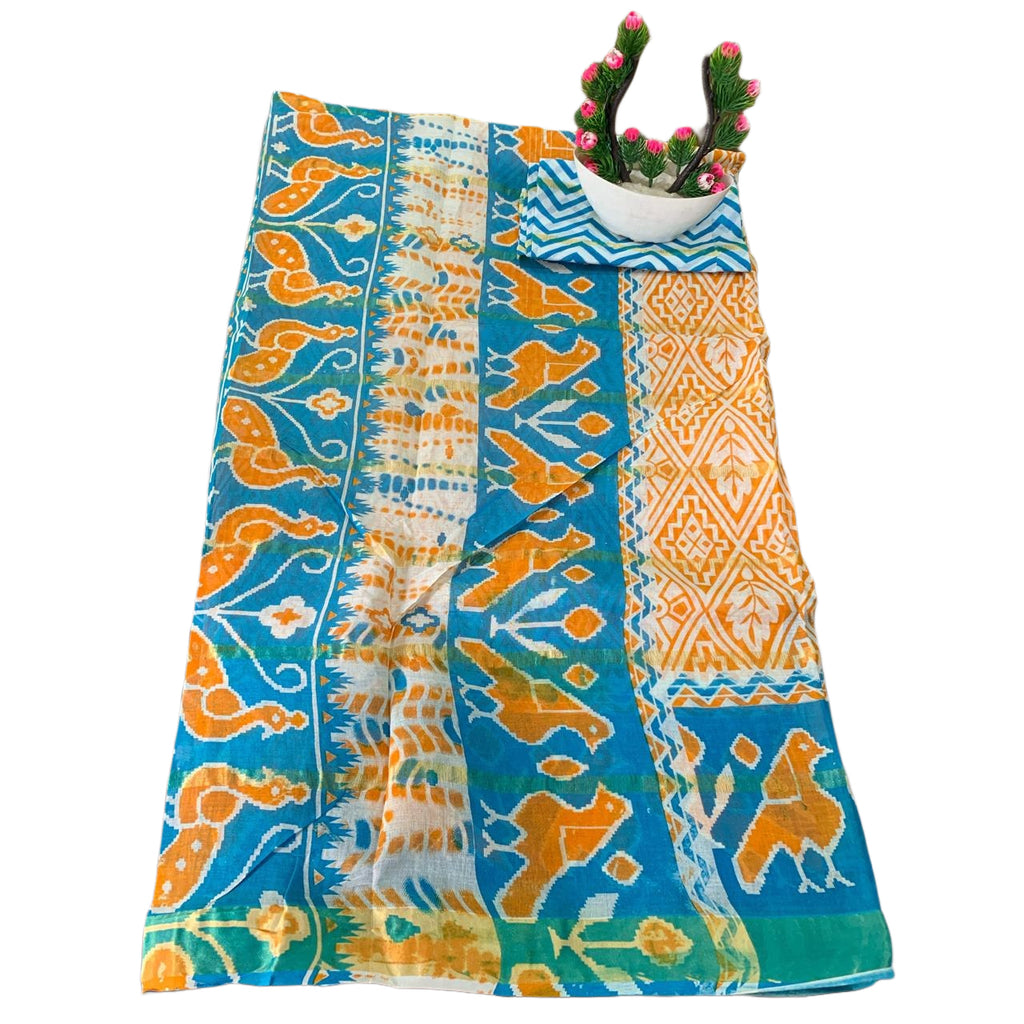 Ikat Handloom Cotton Saree