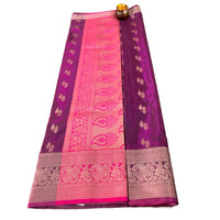 Traditional Zari Woven Kanjeevaram Silk Saree.