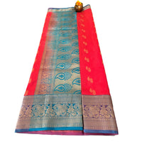 Traditional Zari Woven Kanjeevaram Silk Saree.