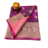 Traditional Zari Woven Kanjeevaram Silk Saree.