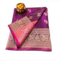 Traditional Zari Woven Kanjeevaram Silk Saree.