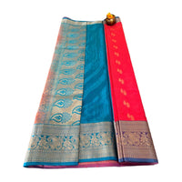 Traditional Zari Woven Kanjeevaram Silk Saree.