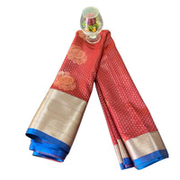 Traditional Zari Woven Kanjeevaram Silk Saree.