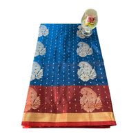 Traditional Zari Woven Kanjeevaram Silk Saree.