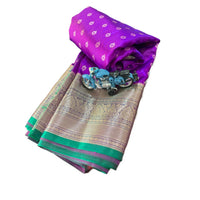 Traditional Zari Woven Kanchipuram Silk Saree.
