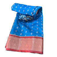 Traditional Zari Woven Kanchipuram Silk Saree.